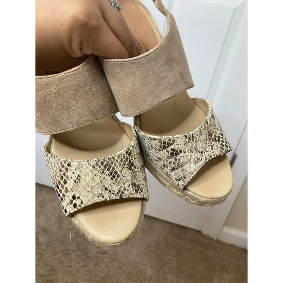 Patricia Green snake print espadrille wedges sz 7 - Picture 9 of 11